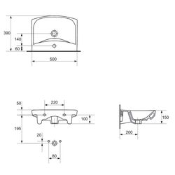 Lavoar Cersanit Carina UM-CAR50/1 50 (White) Thumb
