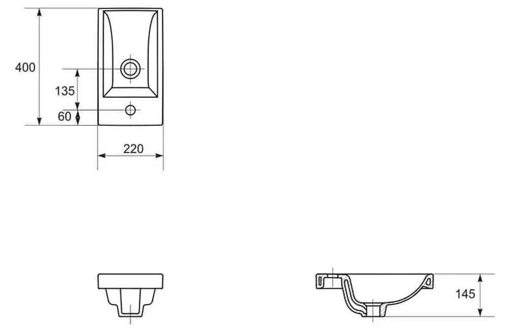 Умывальник Cersanit Como 40 (White)