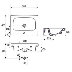Умывальник Cersanit Moduo 60 K116-011 (White) Thumb