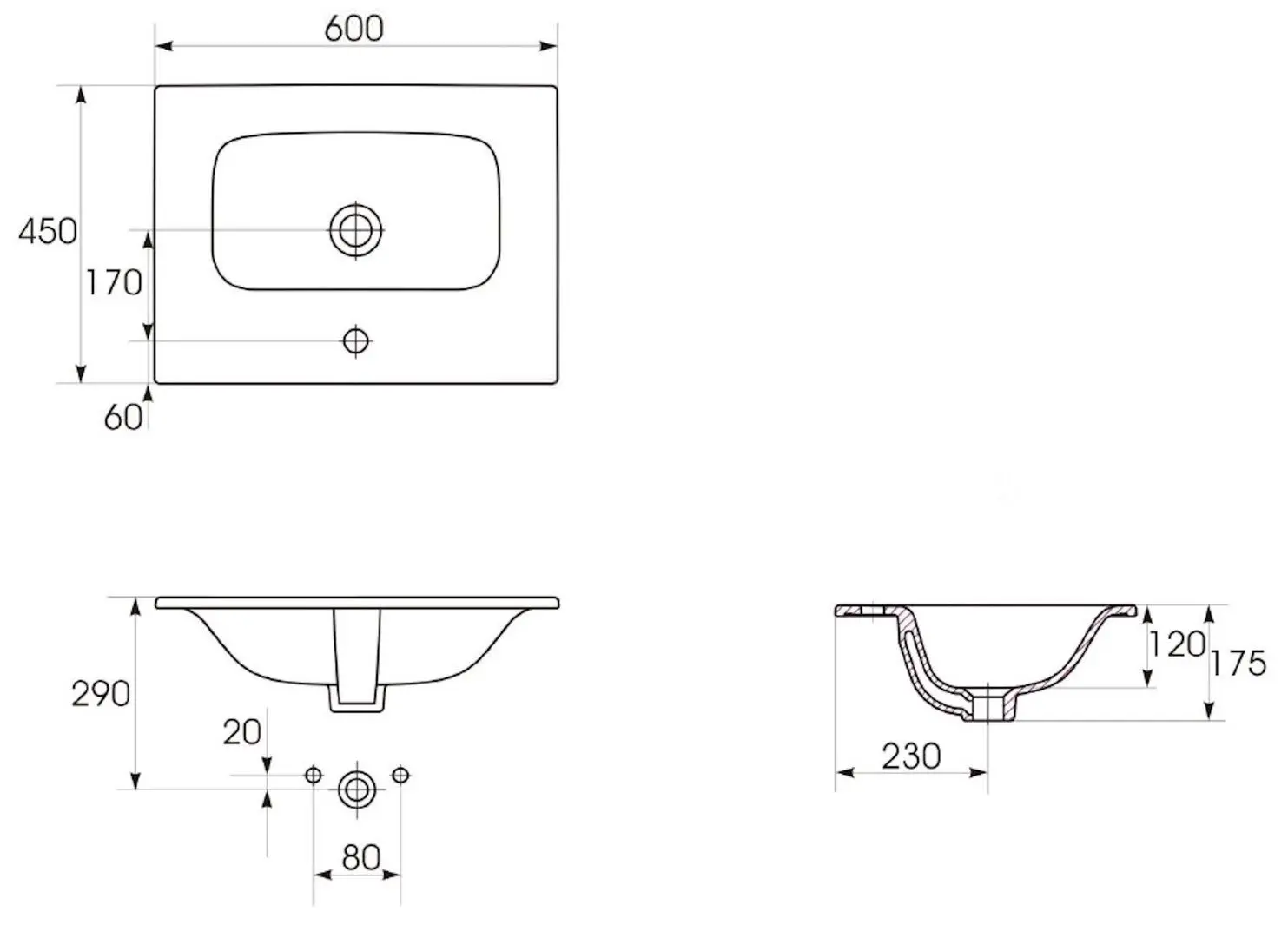 Lavoar Cersanit Moduo 60 K116-043 (White)