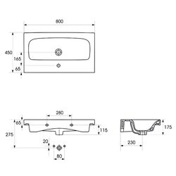 Lavoar Cersanit Moduo 80 K116-013 (White) Thumb