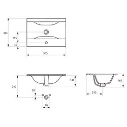 Умывальник Cersanit Ontario New 50 (White) Thumb