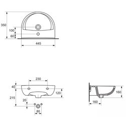Умывальник Cersanit President 445x350 (White) Thumb