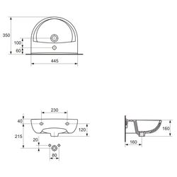 Умывальник Cersanit President 45 K08-002 (White) Thumb