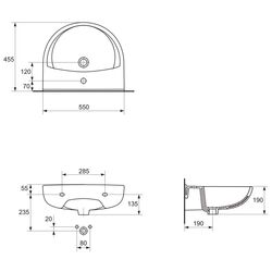Lavoar Cersanit President 55 K08-007 (White) Thumb