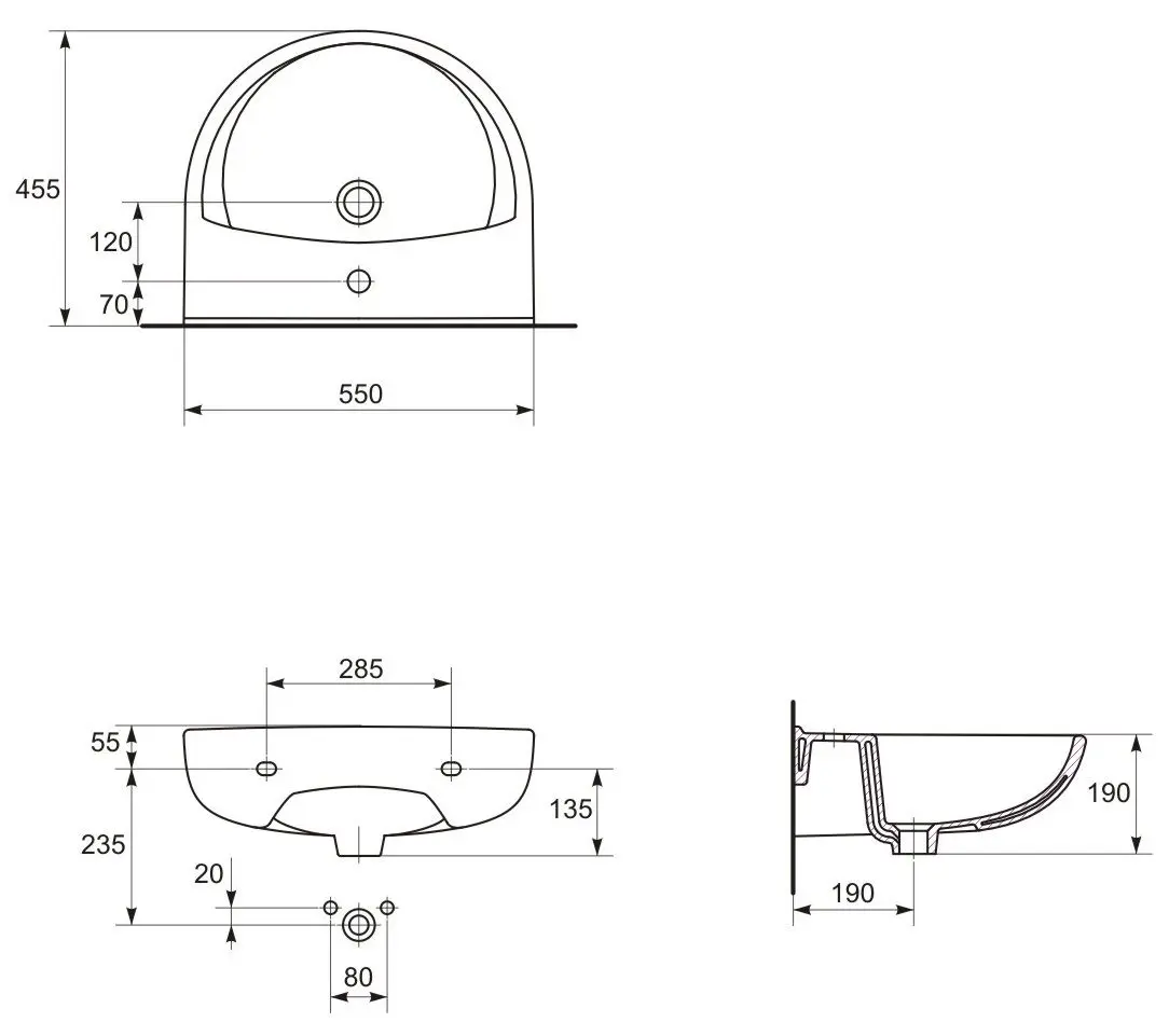 Lavoar Cersanit President 55 K08-007 (White)