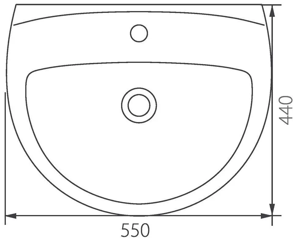 Умывальник Colombo Акцент 55 S12115500 (White) - 2