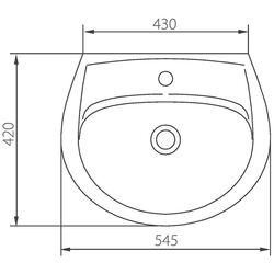 Умывальник Colombo Vector 55 (White) Thumb