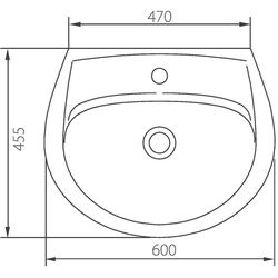 Умывальник Colombo Vector 60 (White) Thumb