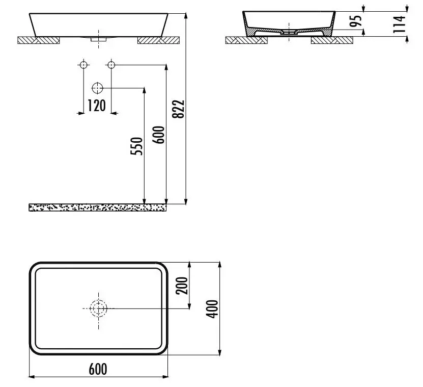 Умывальник Creavit Loop LP060-00CB00E (White)