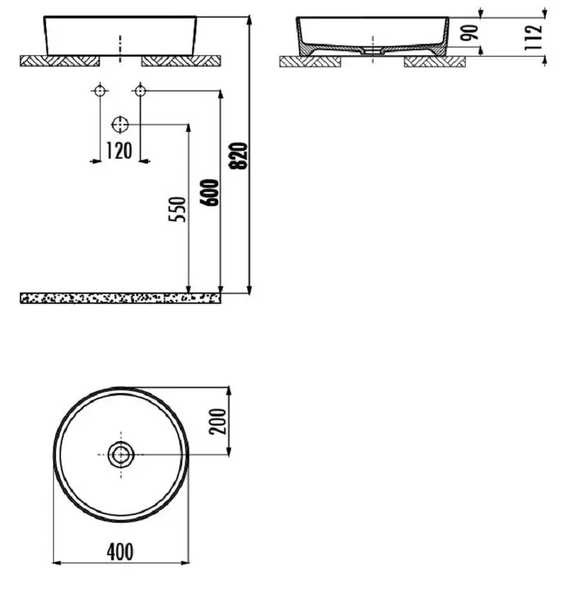 Умывальник Creavit Loop LP140-00CB00E (White)