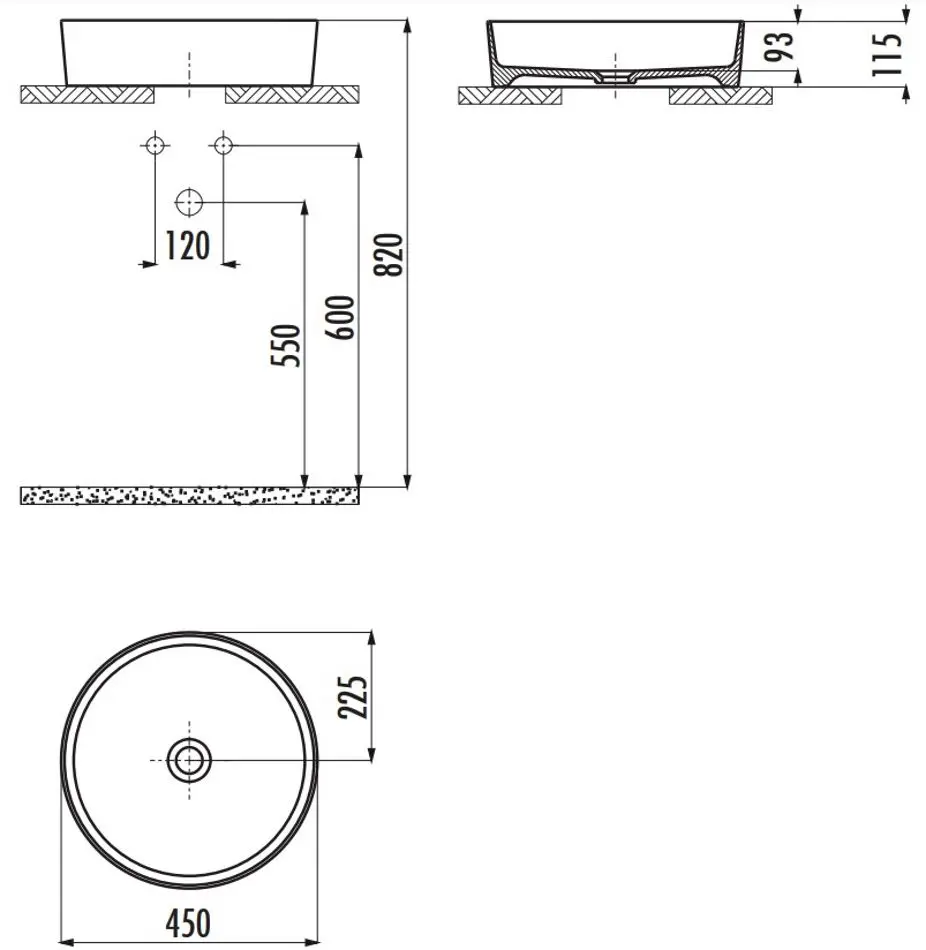 Умывальник Creavit Loop LP145-00MB00E (Matt White)