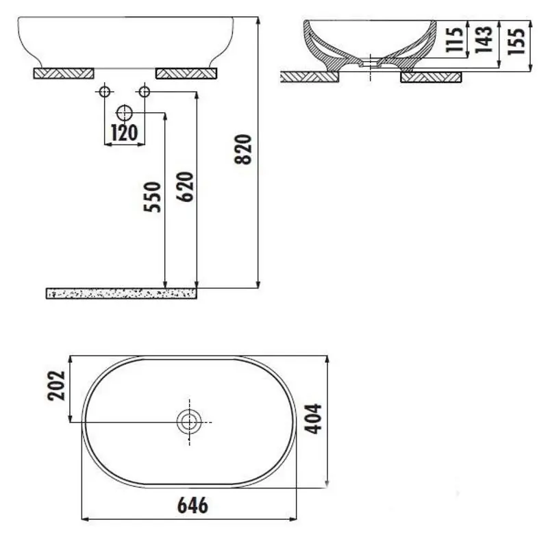 Умывальник Creavit Mina MN165-00 (White)