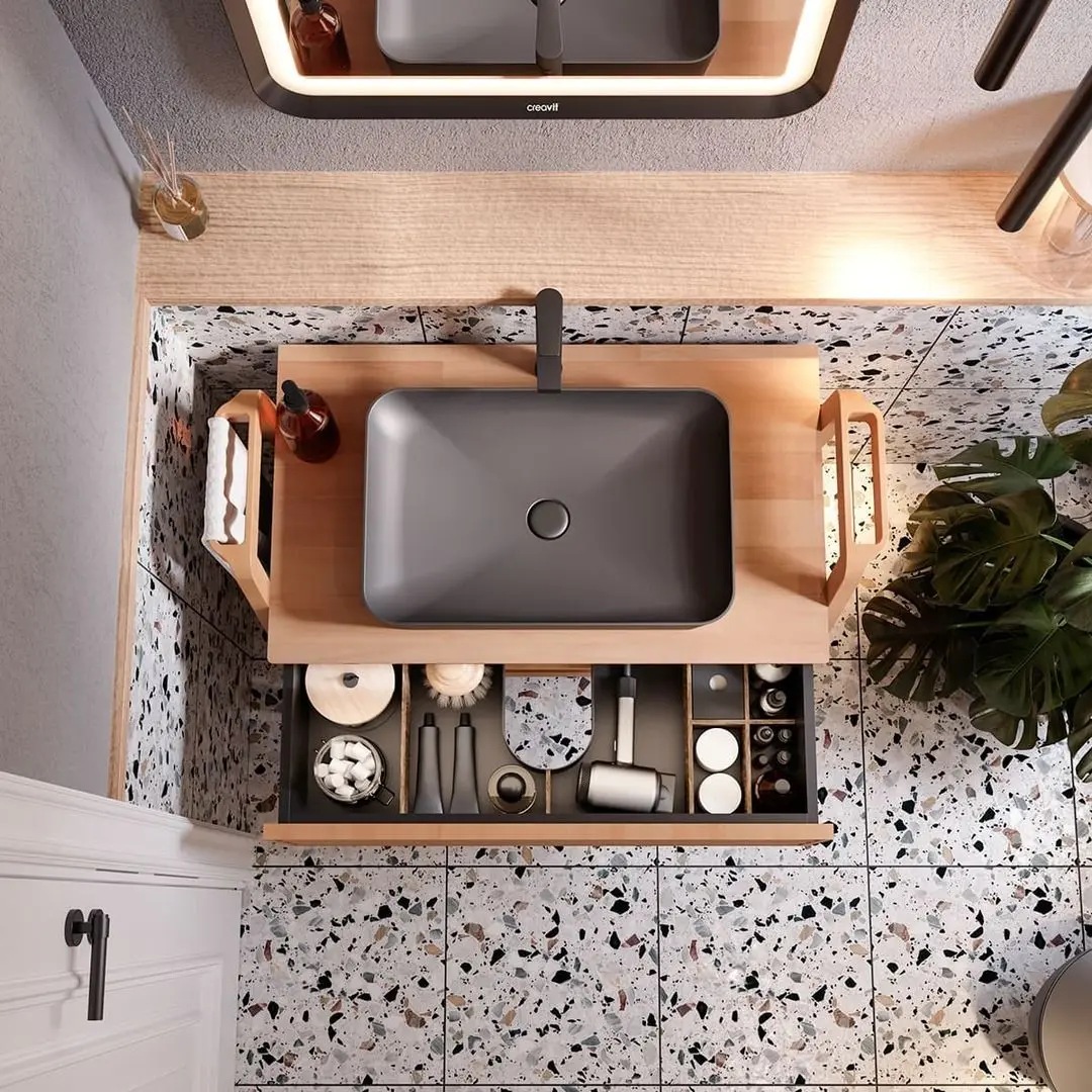 Умывальник Creavit Ultra UL060.60000 (Anthracite Matt)