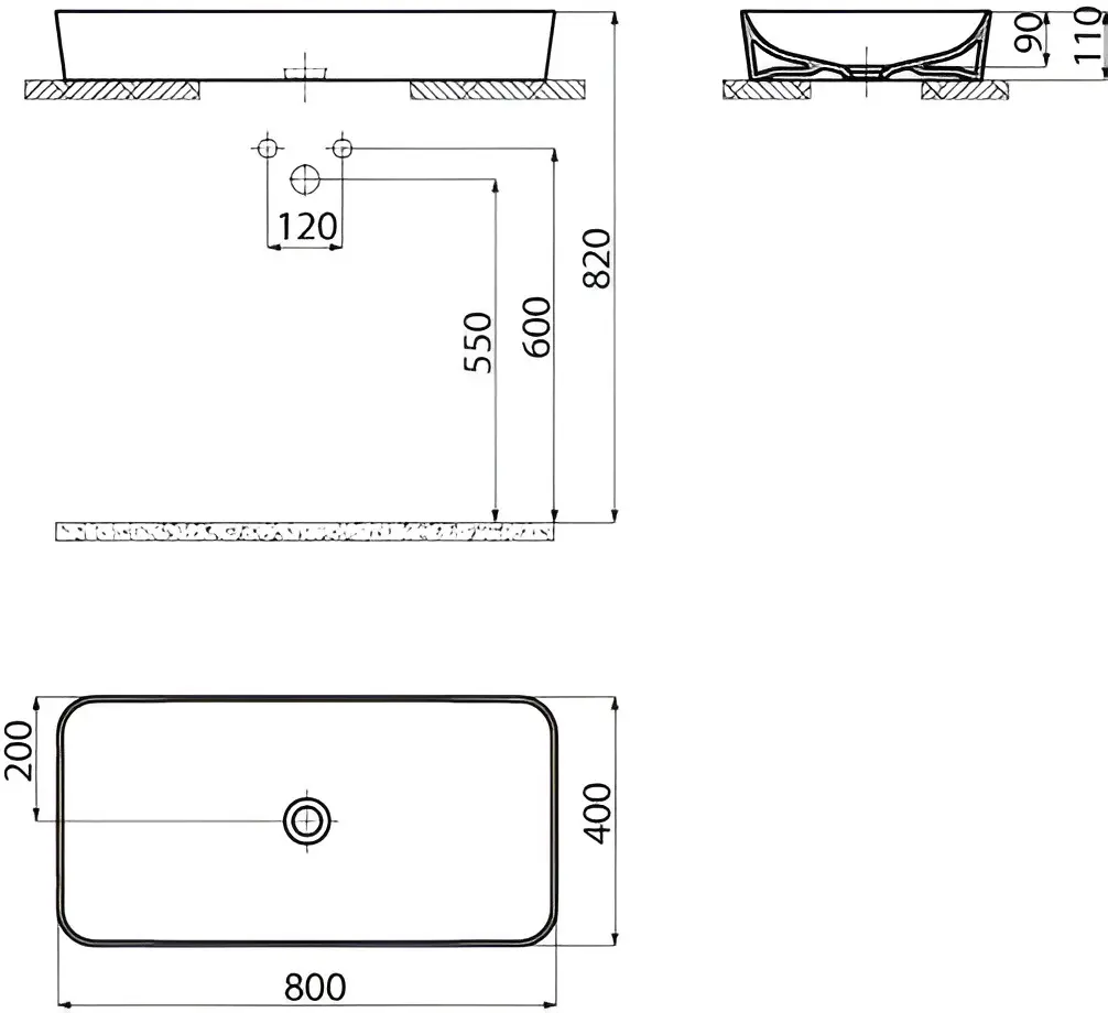 Lavoar Creavit Ultra UL080-00CB00E-0000 (White) - 3