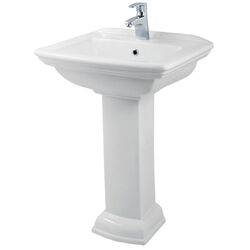 Умывальник с пьедесталом Creo Ceramique Orleans OR3000+OR3010 (White)