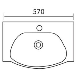 Умывальник Easil Roberto CAB4001-55 (White) Thumb