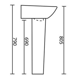 Lavoar Easil Slice WBP1008-50-FP (White) Thumb