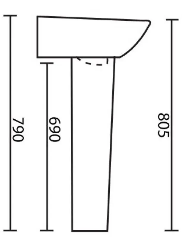 Lavoar Easil Slice WBP1008-50-FP (White) - 2