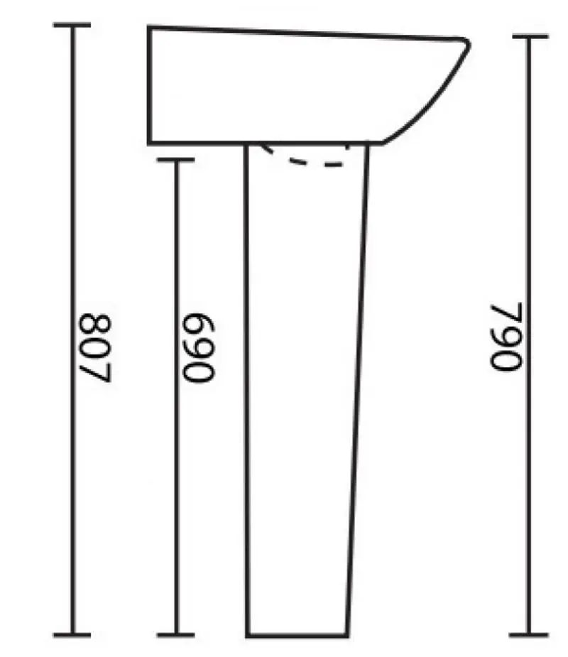 Lavoar Easil Slice WBP1008-55-FP (White)
