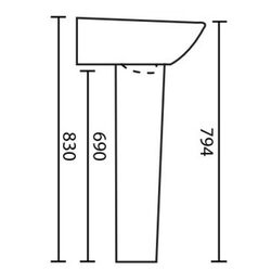 Lavoar Easil Slice WBP1008-60-FP (White) Thumb