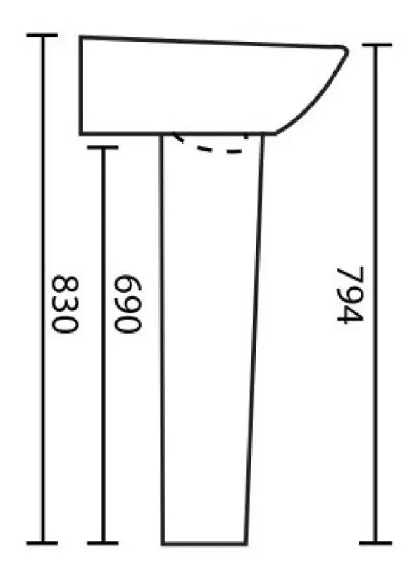 Lavoar Easil Slice WBP1008-60-FP (White) - 2