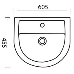 Lavoar Easil Slice WBP1008-60-FP (White) Thumb