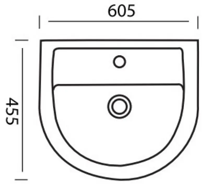 Lavoar Easil Slice WBP1008-60-FP (White) - 3