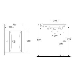 Умывальник Ege Lagina 1TH 35611 Thumb