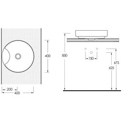 Умывальник Ege Vitrifiye Alvona 86411 (White) Thumb