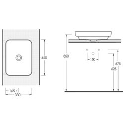Умывальник Ege Vitrifiye Alvona 86451 (White) Thumb
