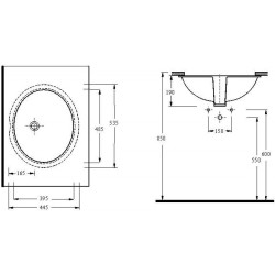 Умывальник Ege Vitrifiye Pinara E91531 (White) Thumb