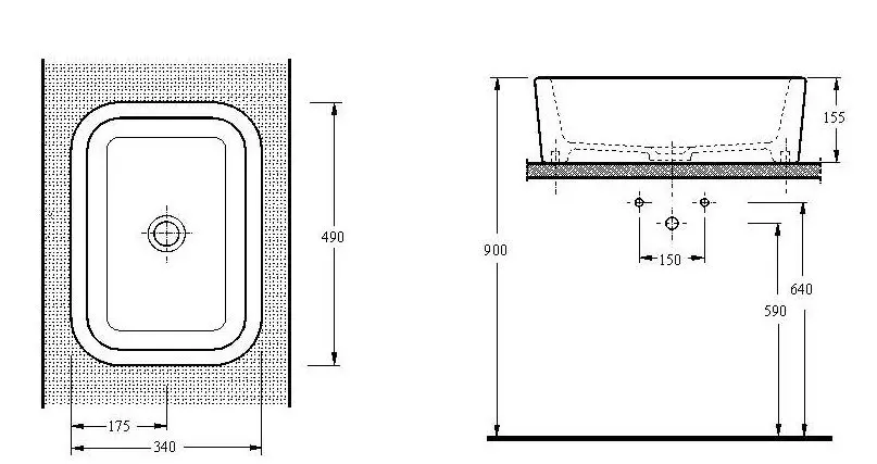 Умывальник Ege Vitrifiye Lagina 35481 (White)