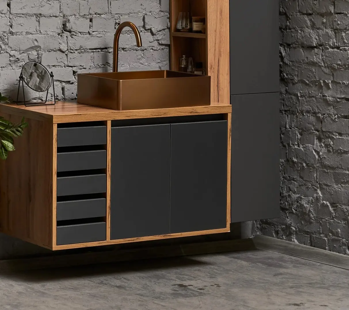 Умывальник Fabiano 48x37 (Bronze)