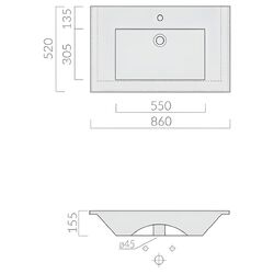 Умывальник Galassia Eden 1F 860x520 (White) Thumb