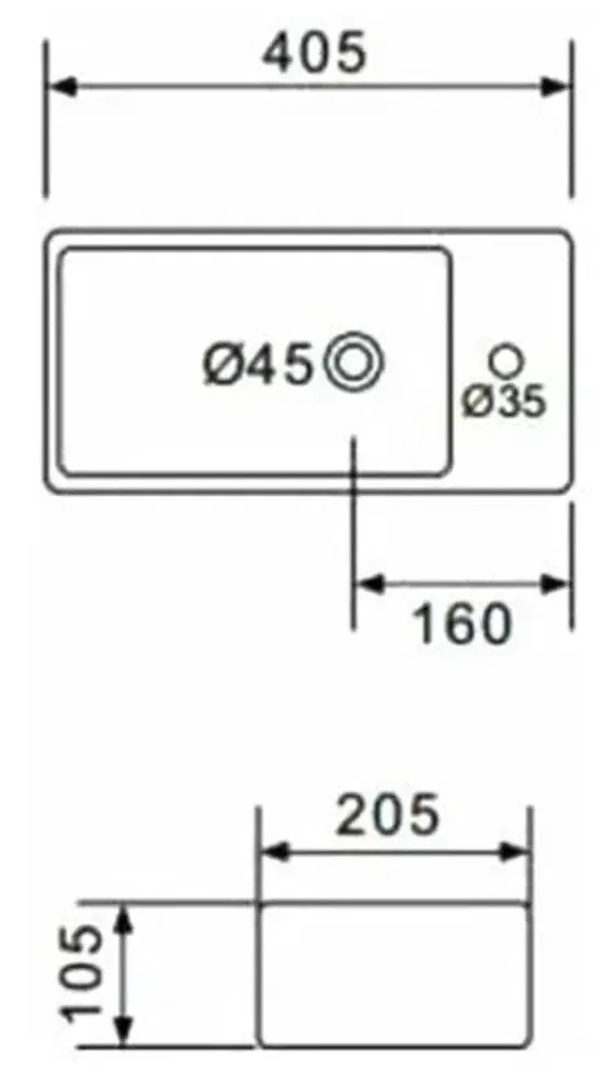 Умывальник Gappo GT706L (White)