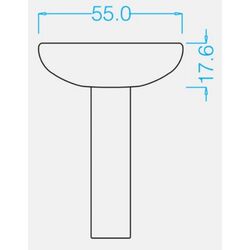 Умывальник с пьедесталом Gravena Magic MGE11a (White) Thumb