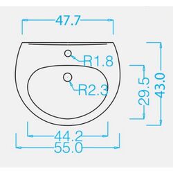 Умывальник с пьедесталом Gravena Magic MGE11a (White) Thumb
