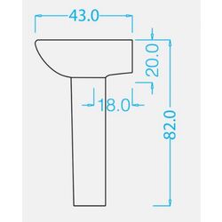 Умывальник с пьедесталом Gravena Magic MGE11a (White) Thumb