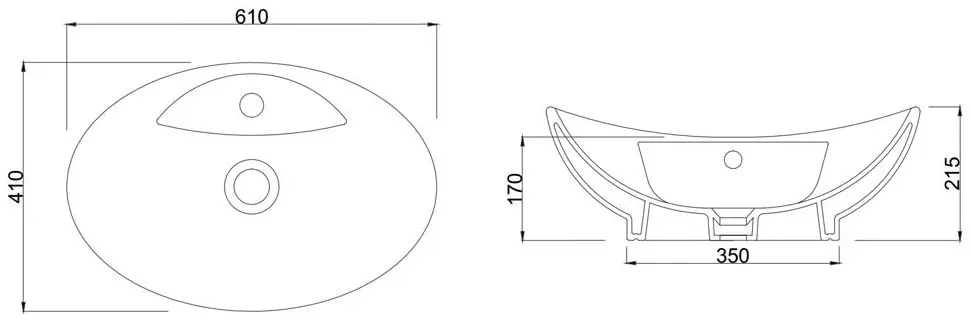 Умывальник Guralvit Leona 610x410 (Black) - 4