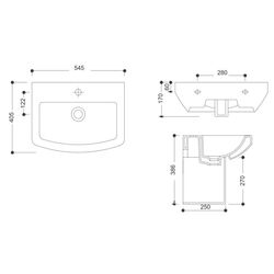 Умывальник Gural Vit Nero 545x405x170 (White) Thumb