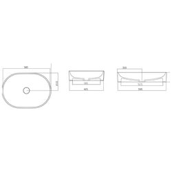 Lavoar Gural Vit Nova 580x425x300 (White) Thumb
