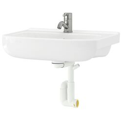 Умывальник Ikea Bjorkan смеситель монохромный Pilkan 54x40 (Белый)