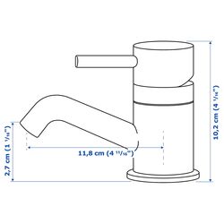 Lavoar Ikea Bjorkan baterie monocroma Pilkan 54x40 (Alb) Thumb