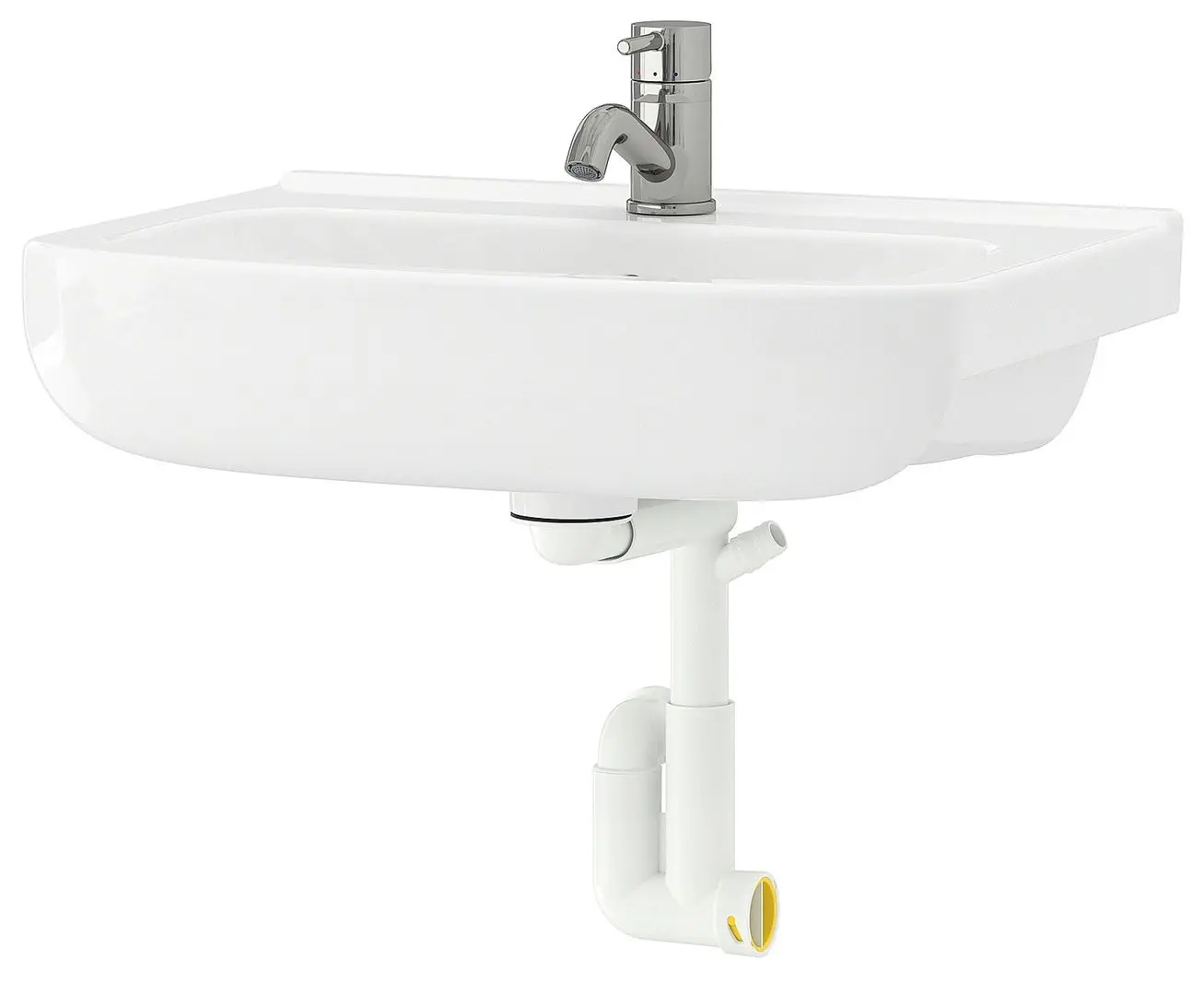 Lavoar Ikea Bjorkan baterie monocroma Pilkan 54x40 (Alb)