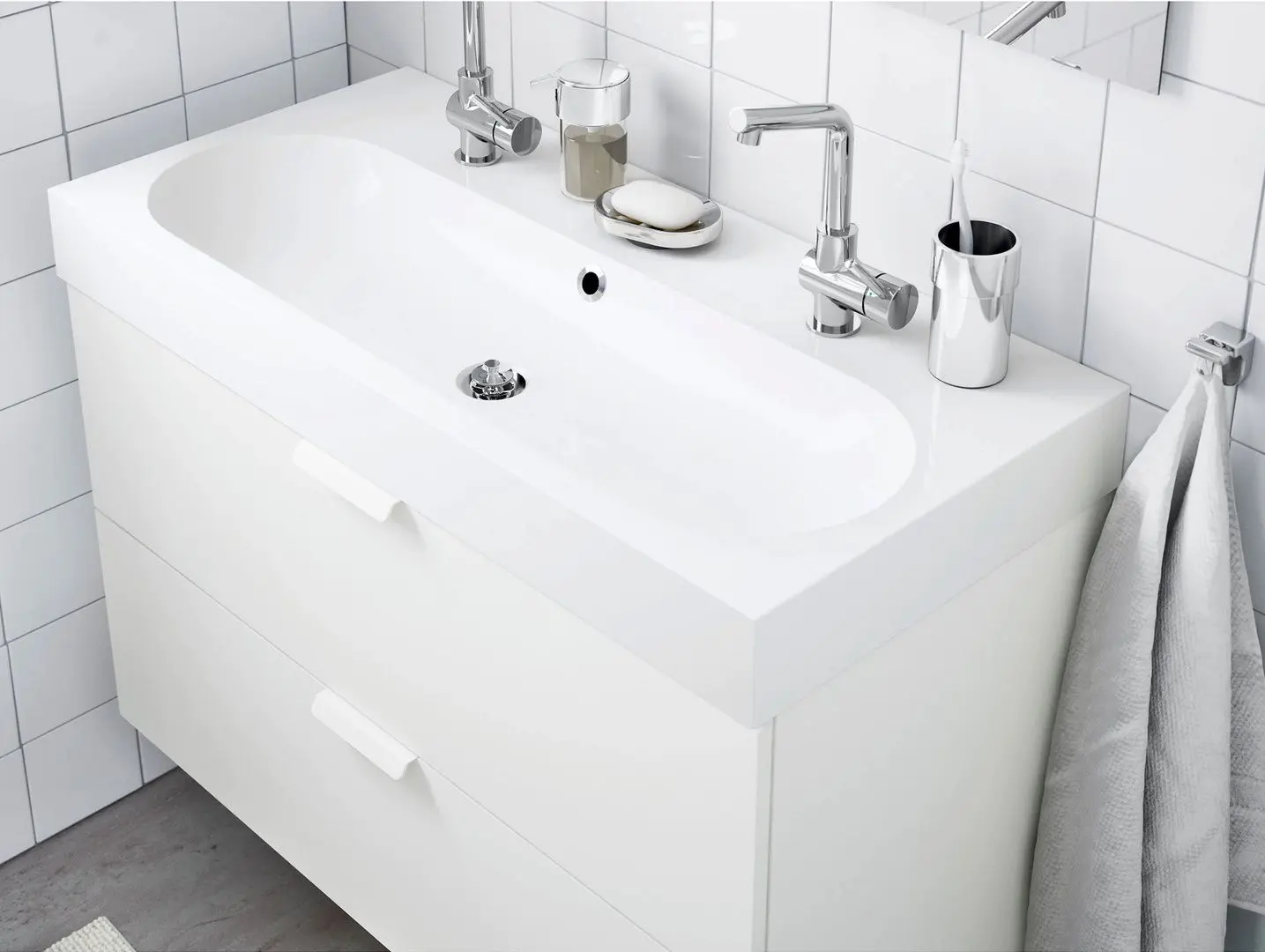 Умывальник Ikea Braviken 100x48x10 (White) - 2