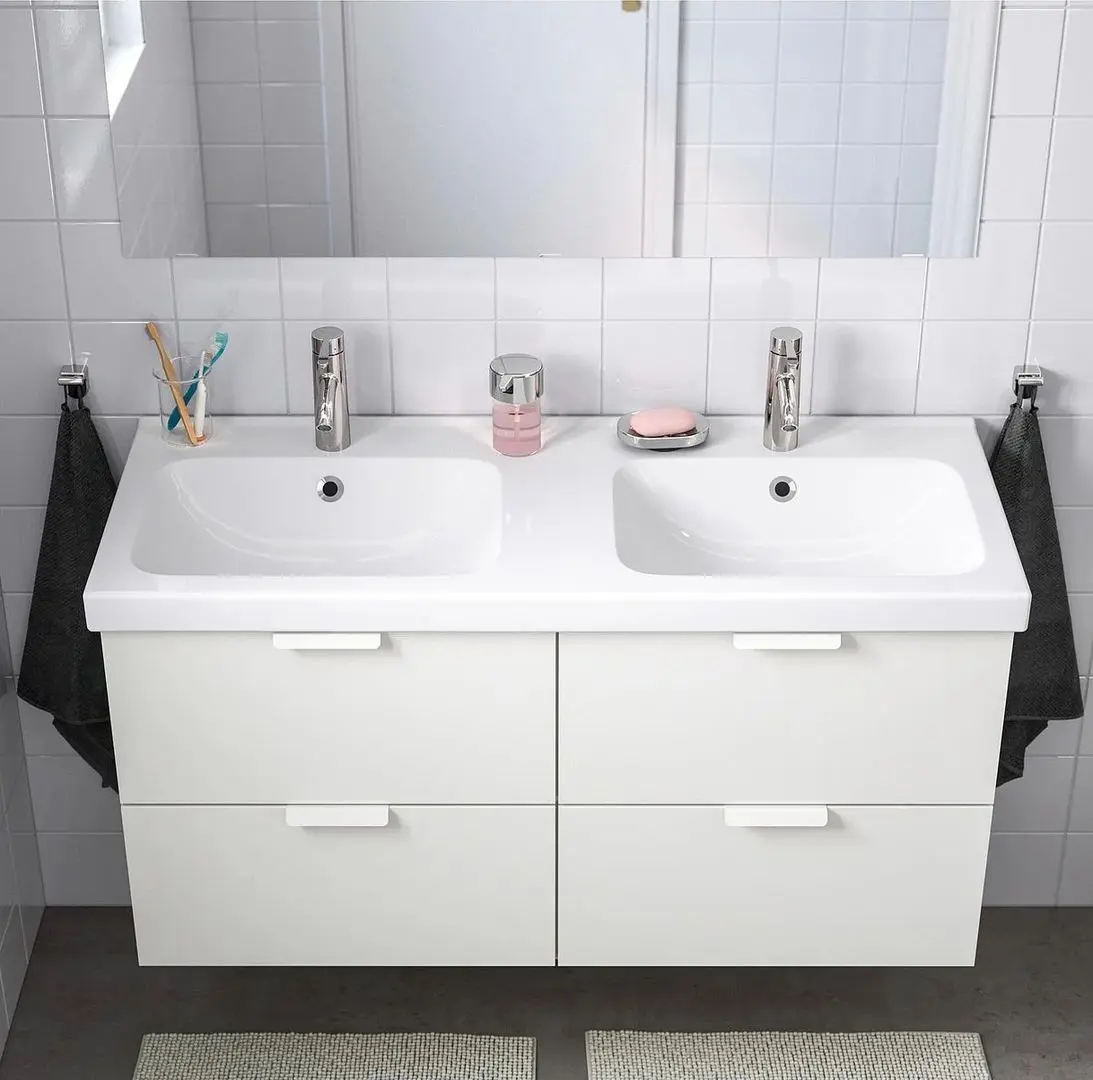 Умывальник Ikea Odensvik 123x49 (Белый) - 3