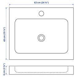 Lavoar Ikea Odensvik 63x49x6 (Alb) Thumb
