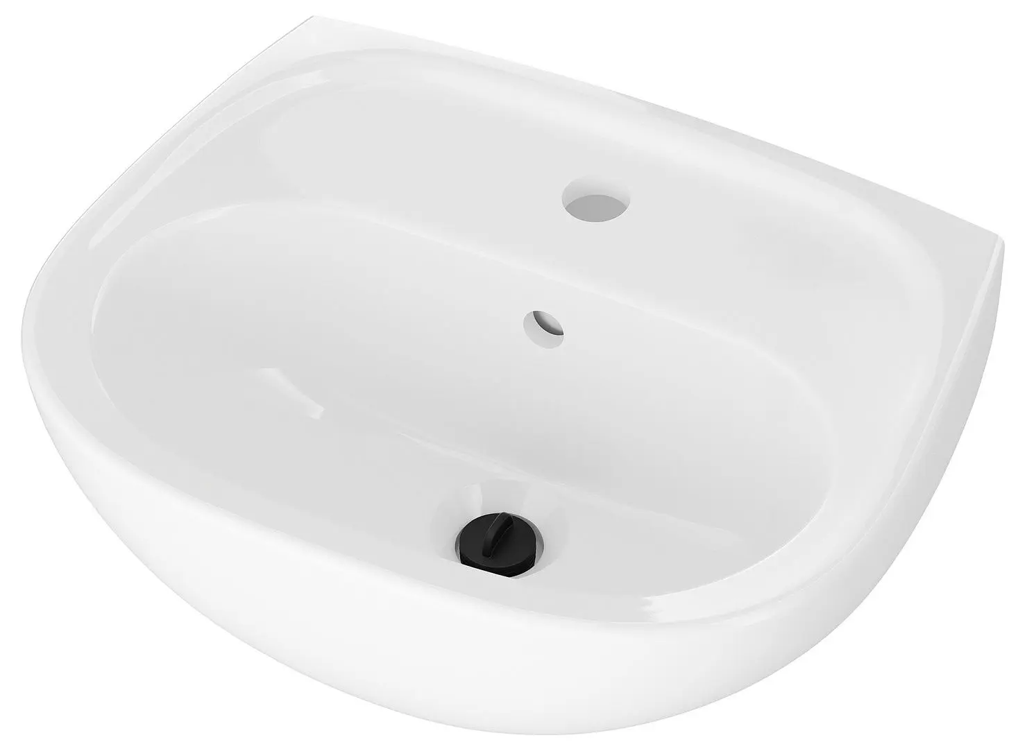 Lavoar Ikea Skatsjon cu sifon/baterie monocomanda Saljen 45x35 (Alb) - 2