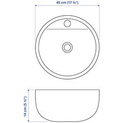 Умывальник Ikea Tornviken 45cm (White) Thumb